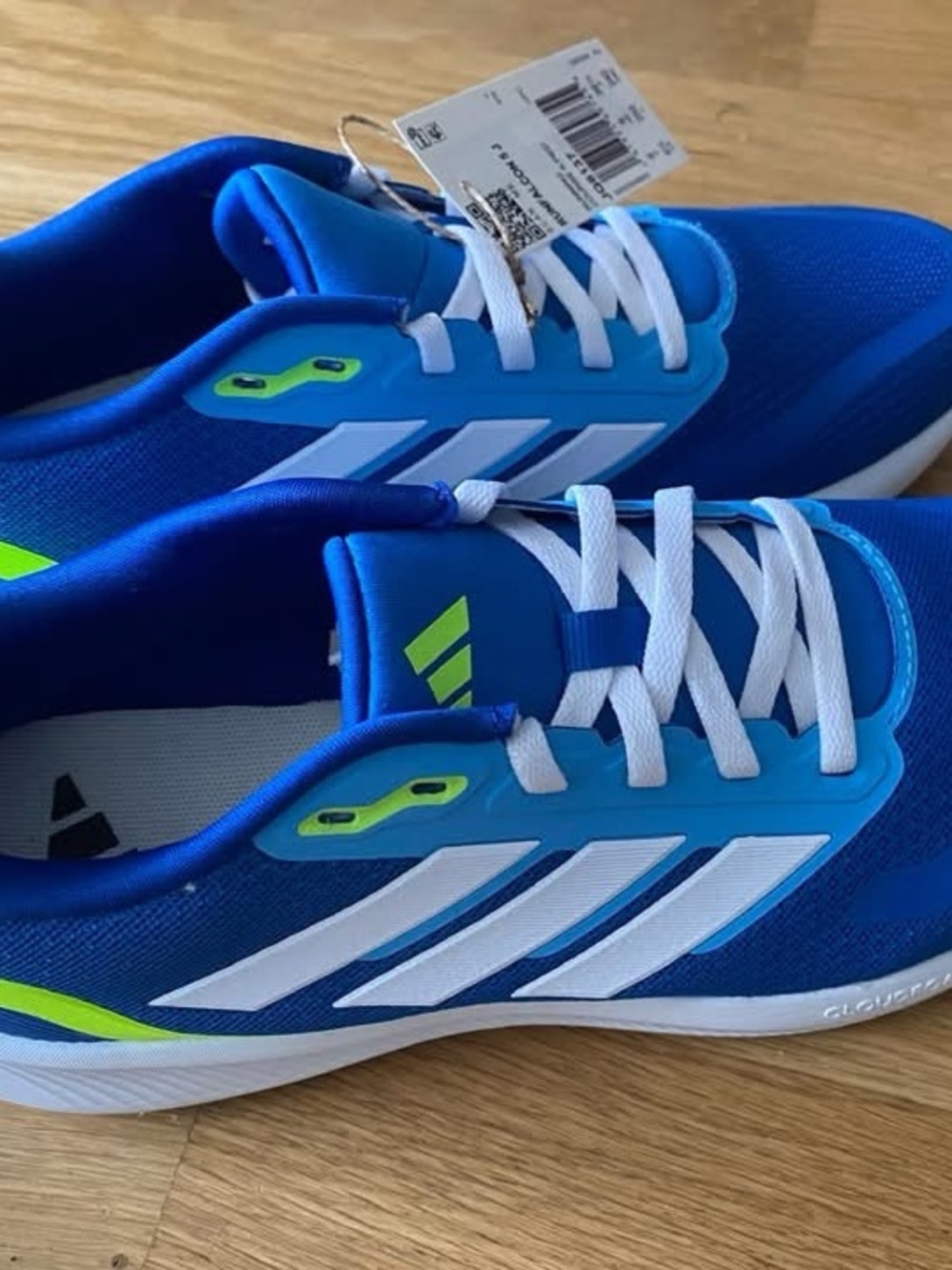 Adidas Kids Royal Blue Sneakers with White Stripes